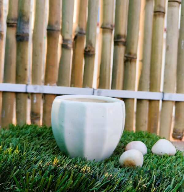 White Ceramic Pot For Desktop Plant